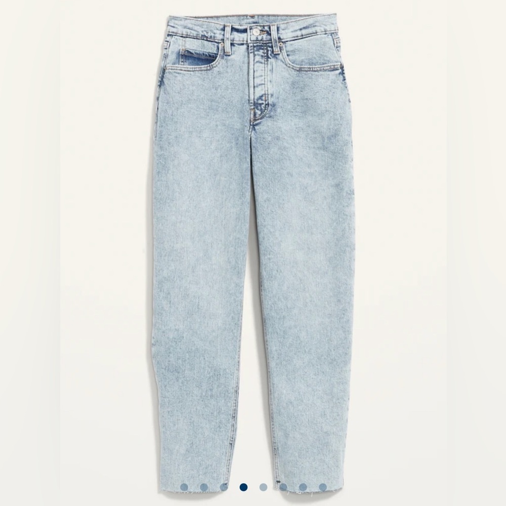 Old Navy Curvy High-Waisted Straight Acid Wash Jeans